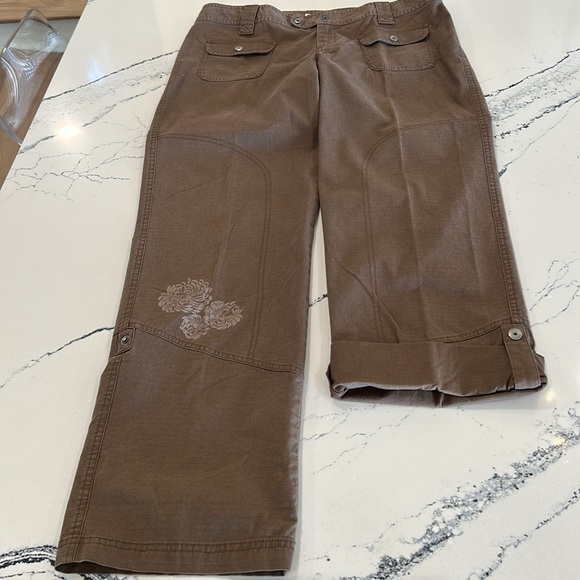 Colombia Cotton Pant that can be Capri or worn Long with Stencil on leg sz.10 - Picture 3 of 9